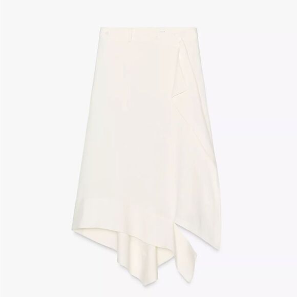 ZARA ASYMMETRIC LINEN SKIRT ZW COLLECTION - Picture 8 of 13